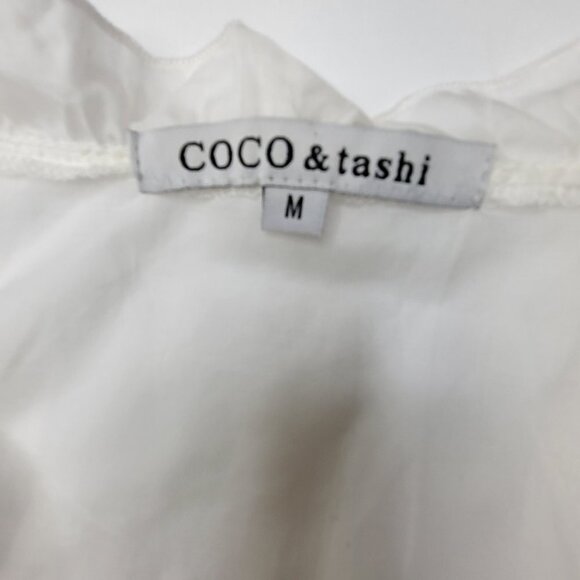 WHITE Cotton Silk Light Frilly Long Sleeve Top VARIOUS SIZES S M L - Picture 11 of 16